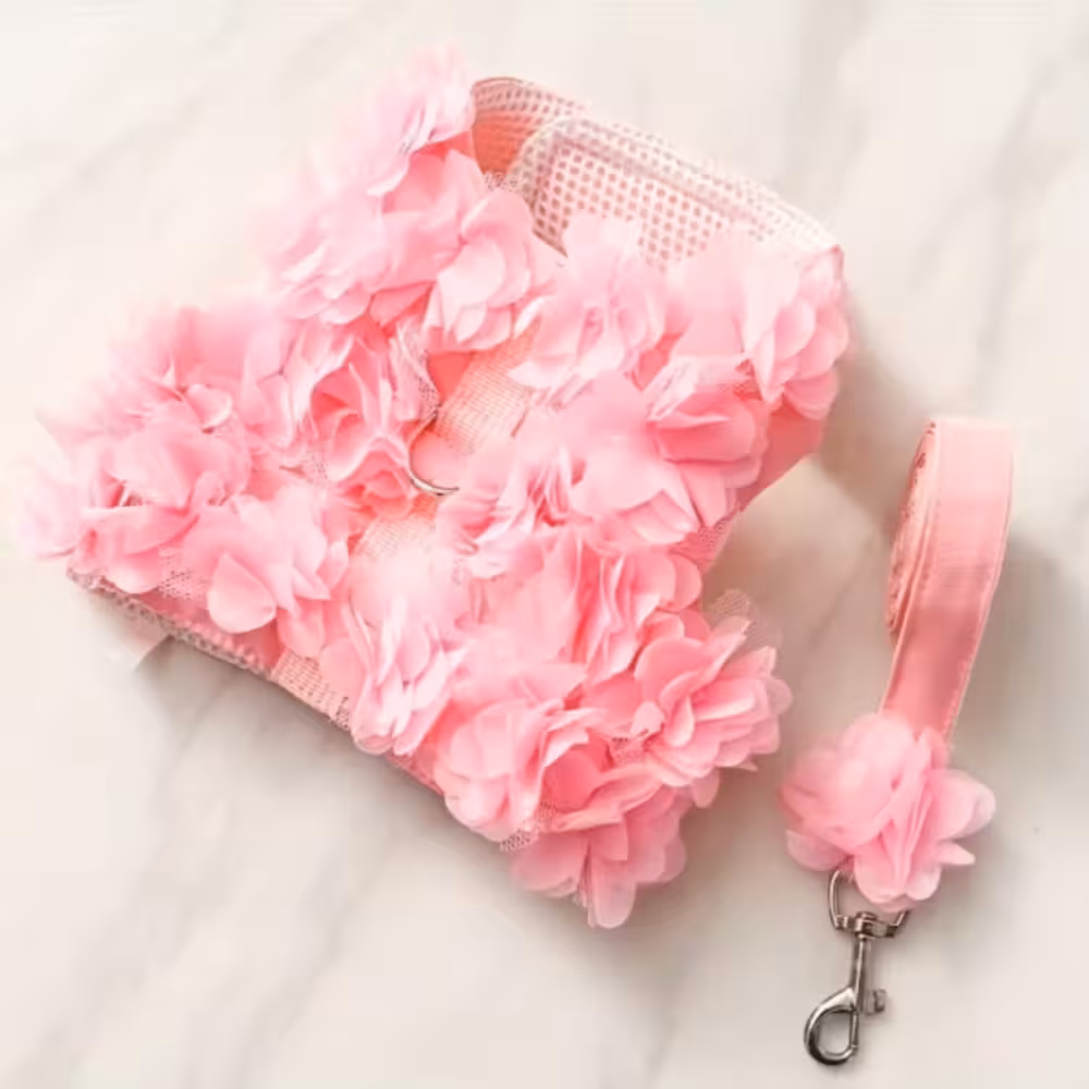 Harnais pour Chiot et Chaton Rose | Taille S