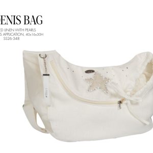 Mon Bonbon – Sac bandoulière St Denis en lin crème