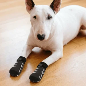 Anti-Skid Black Paw Socks