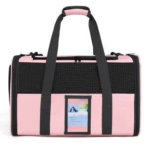 Sac de transport pour petit chien avion souple avec bandoulière